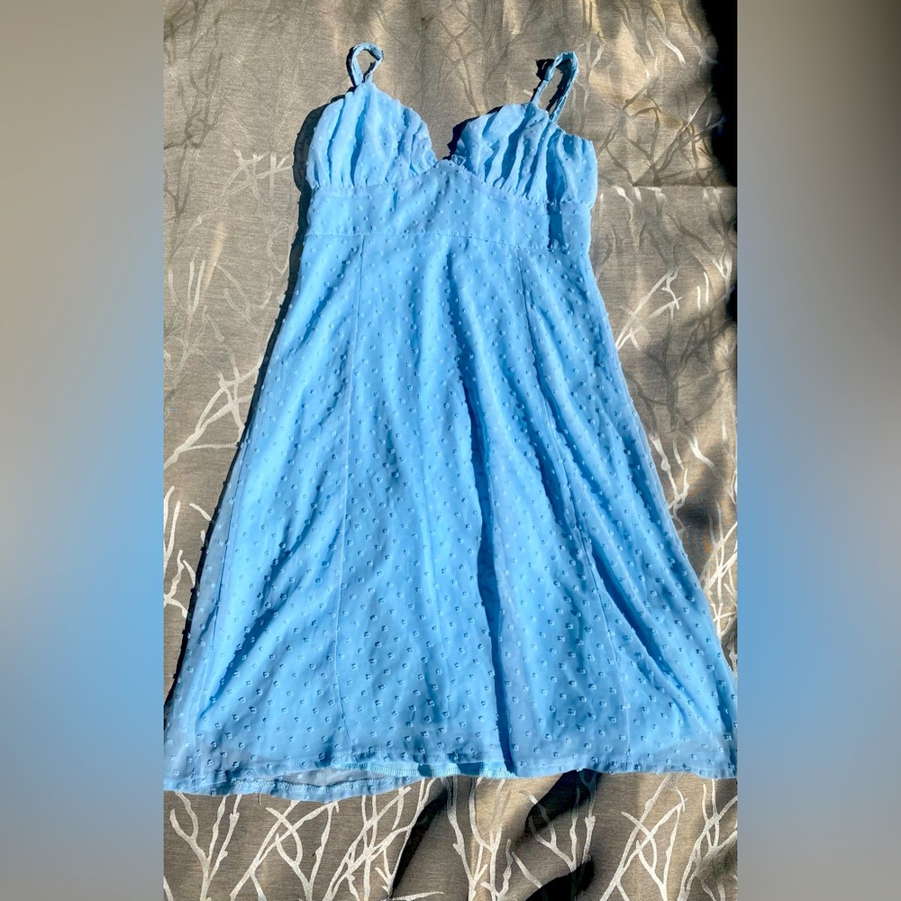 Cupshe light blue mini dress